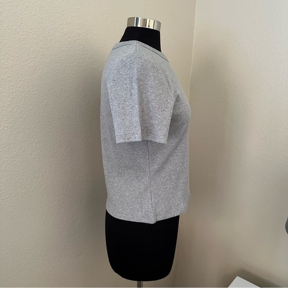 NWOT Boden Cotton Ribbed Grey Short sleeves Modern T-Shirt Size L - Picture 4 of 10